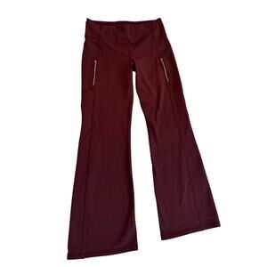 Athleta Maroon Fleece Lined Pants Size L